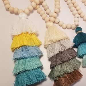Tassel necklace handmade